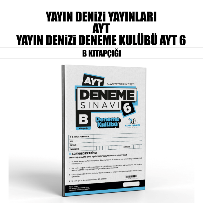 YDENİZİ YKS AYT DENEME KULÜBÜ SNV 6-B - 25-26